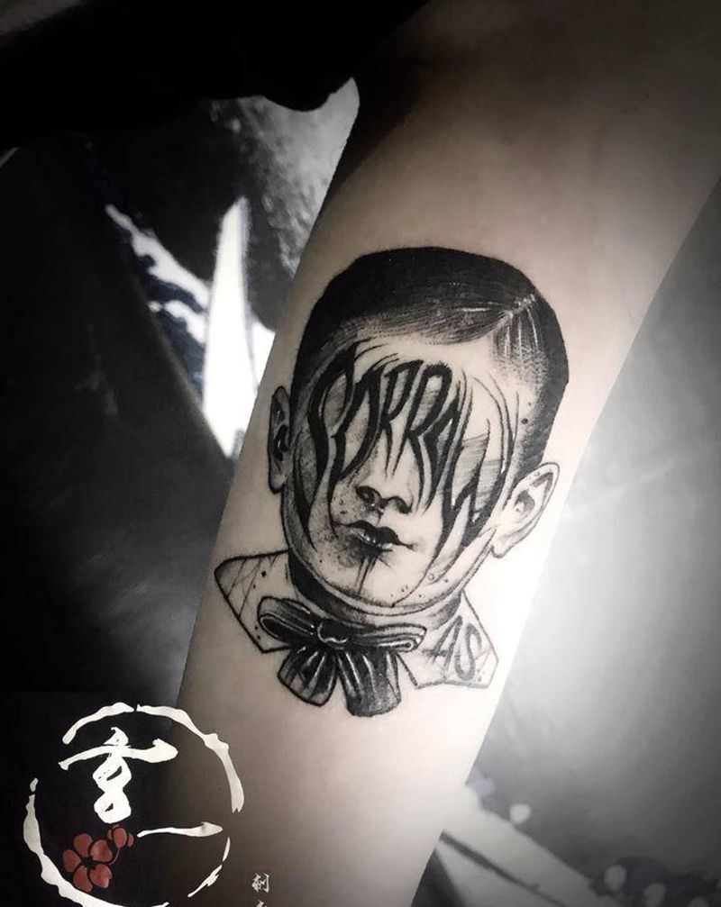 暗黑系4枚纹身图片_手臂纹身图案