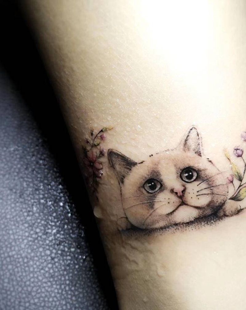 一堆小东西纹身图片_手臂腿部纹身图案