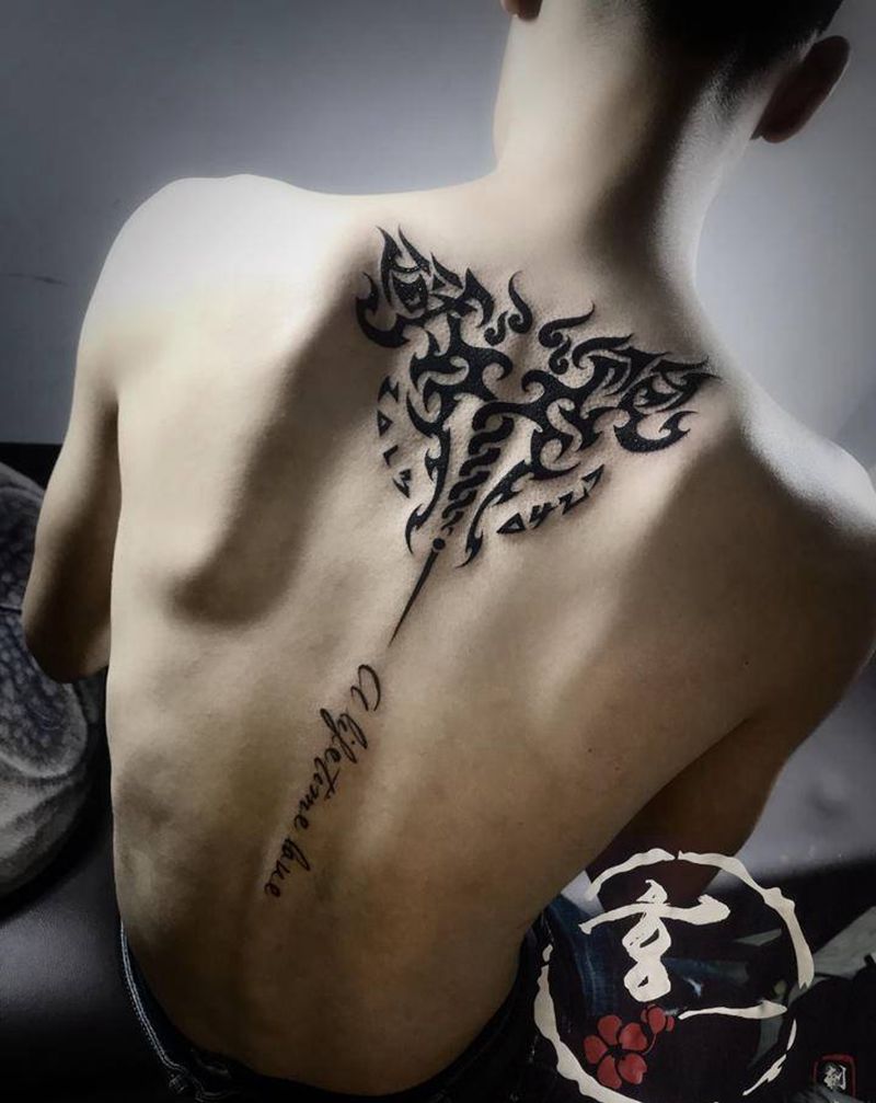 创意图腾纹身图片_手臂背部纹身图案