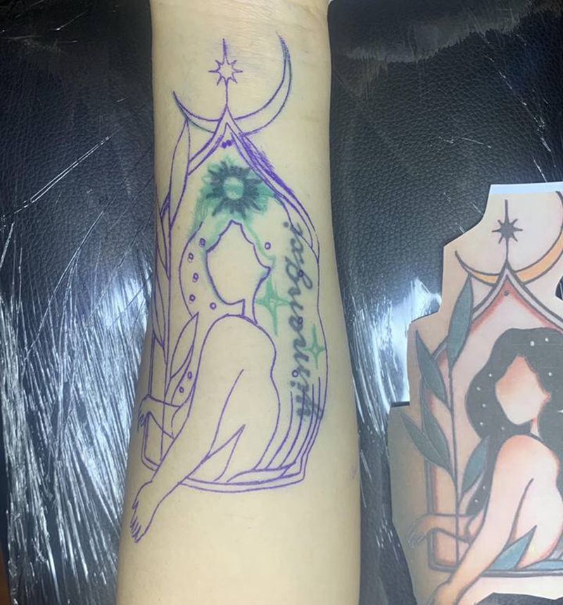 设计遮盖一枚纹身图片_手臂纹身图案