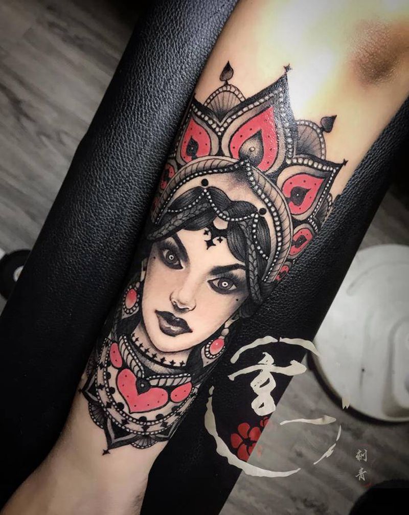 暗黑系人物纹身图片_手臂纹身图案