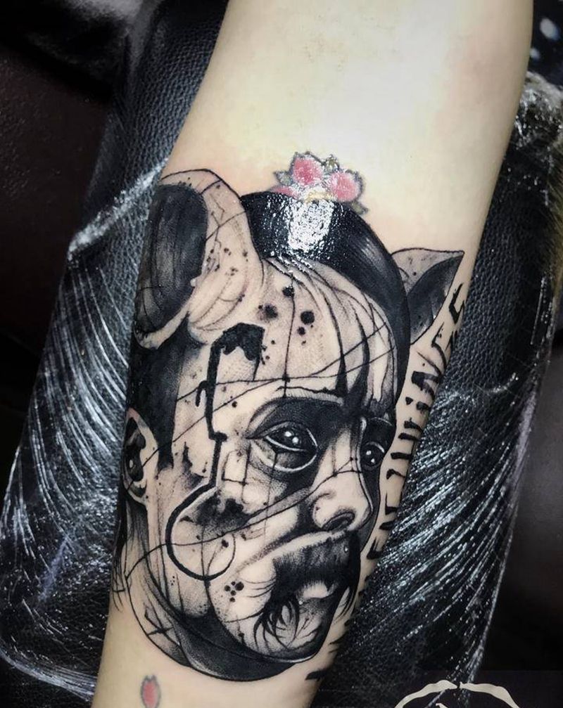 暗黑系人物纹身图片_手臂纹身图案