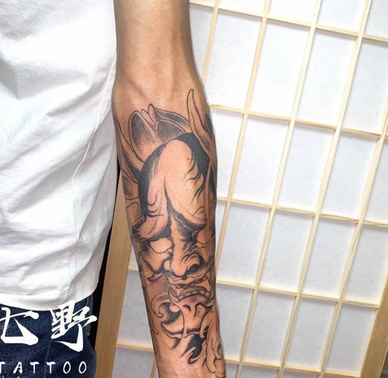 般若纹身图片_手臂新传统纹身图案