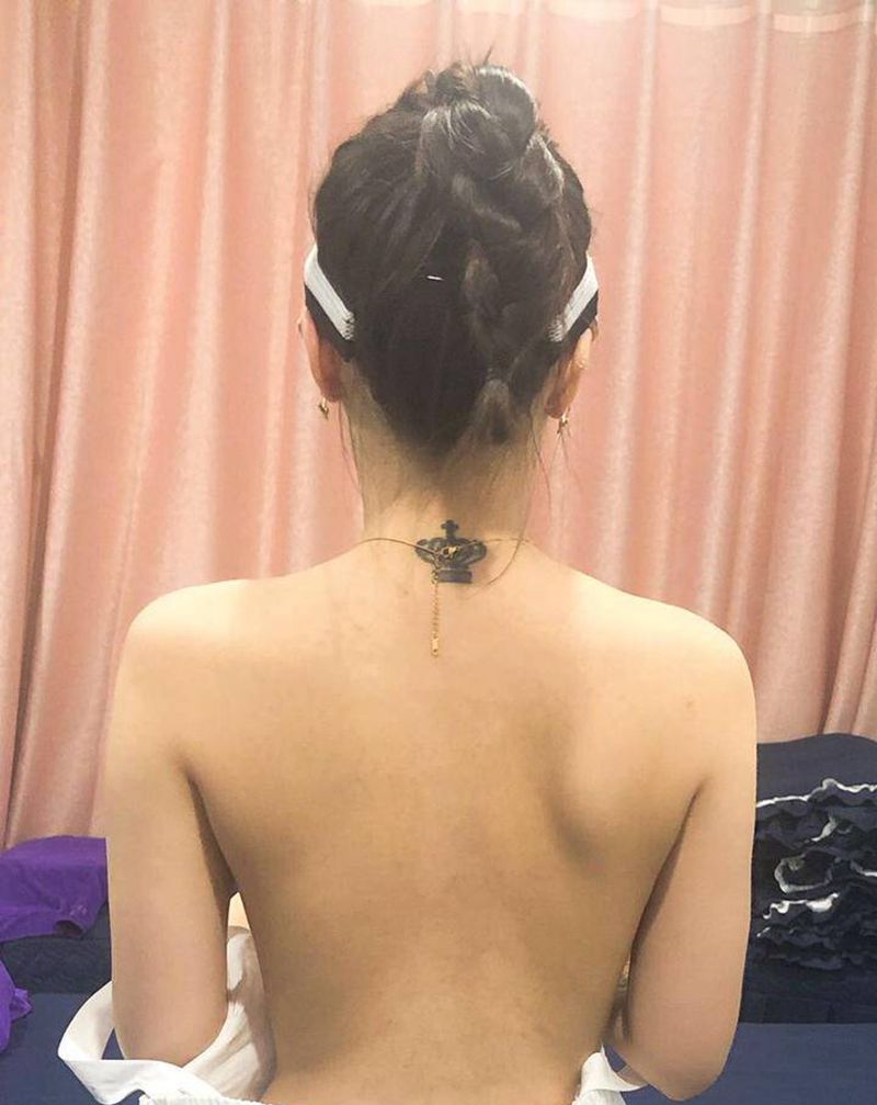 遮盖纹身图片_背部纹身图案