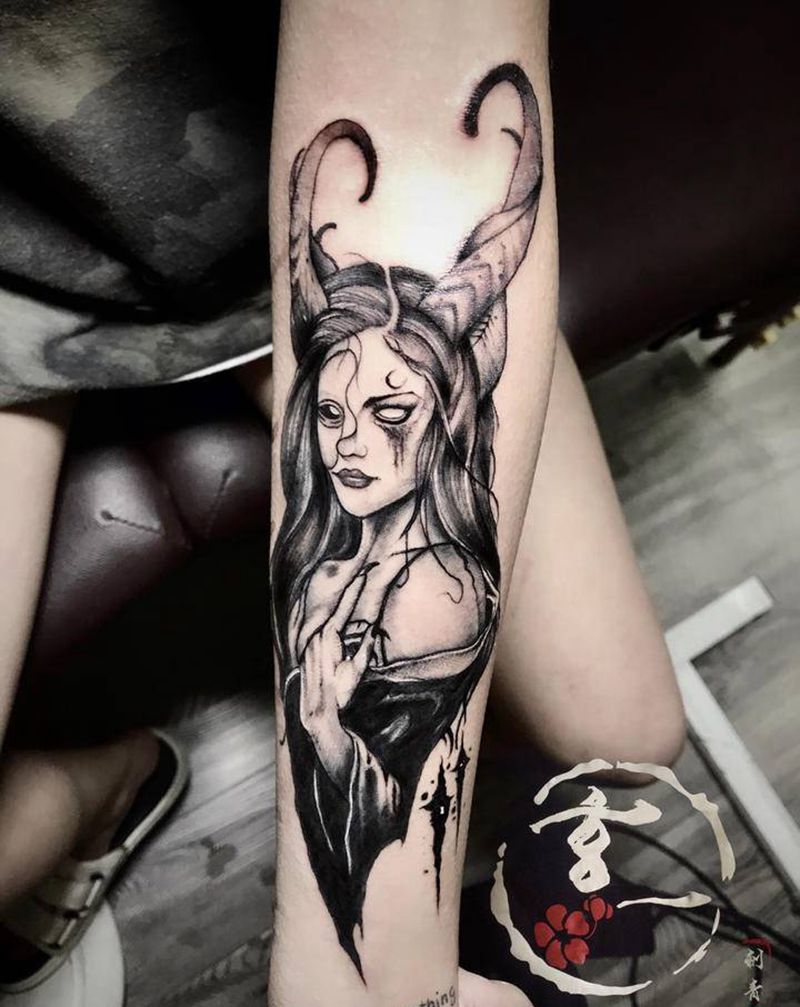 暗黑系纹身图片_手臂纹身图案