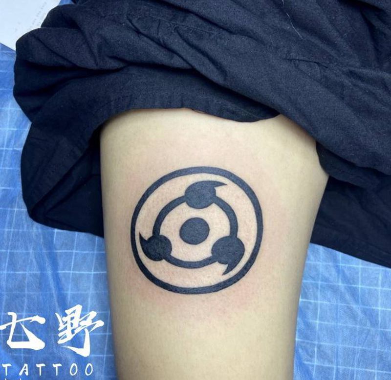 火影迷纹身图片_腿部纹身图案