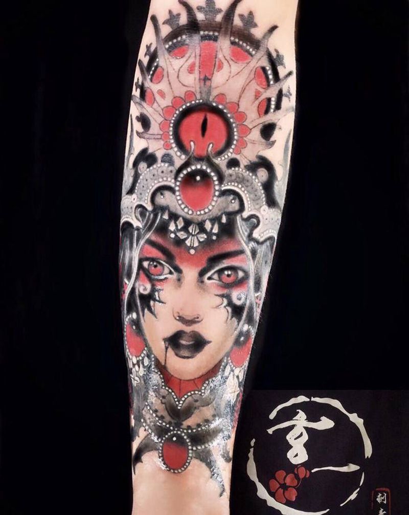 暗黑系纹身图片_手臂纹身图案