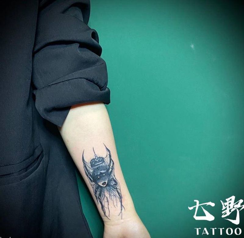 顾客自带图遮盖纹身图片_手臂纹身图案