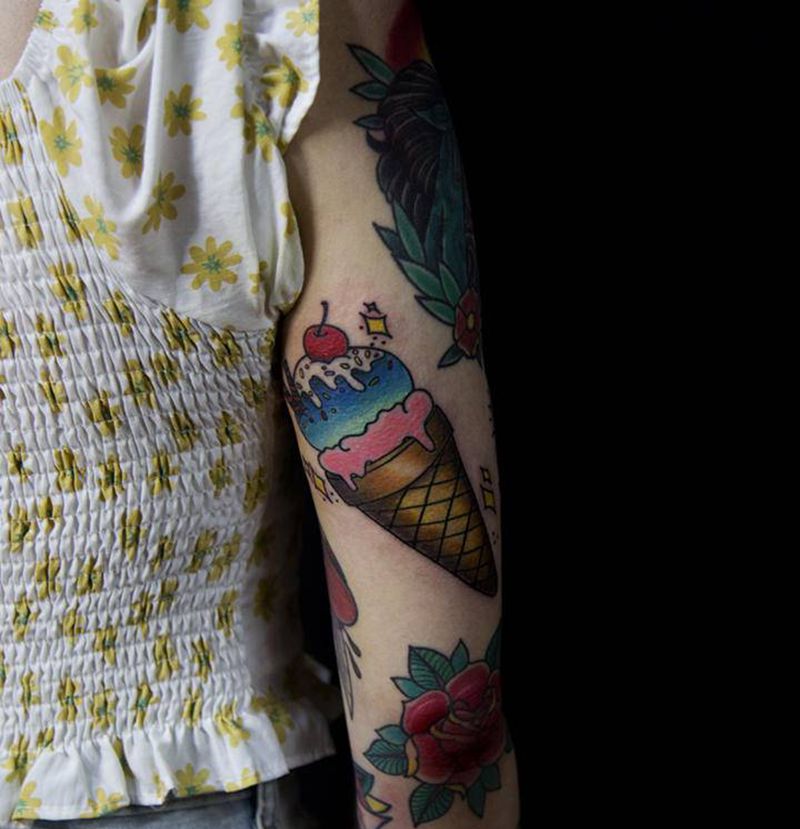 old school花臂纹身图片_手臂Old School纹身图案