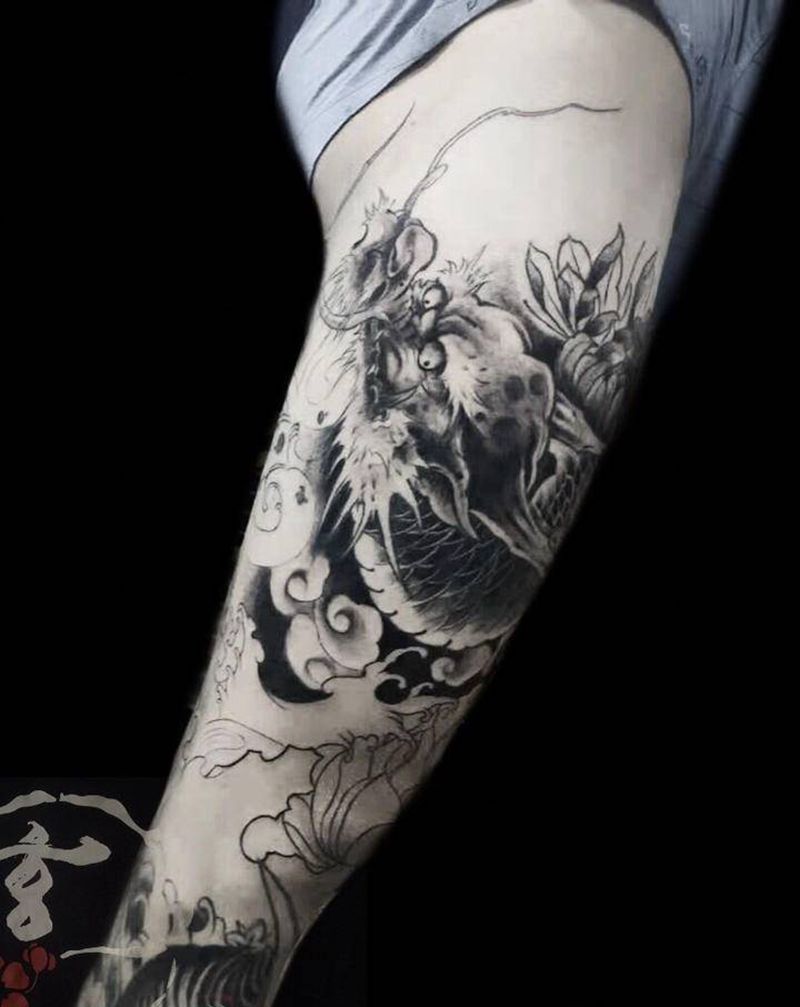 包腿未完待续纹身图片_腿部纹身图案