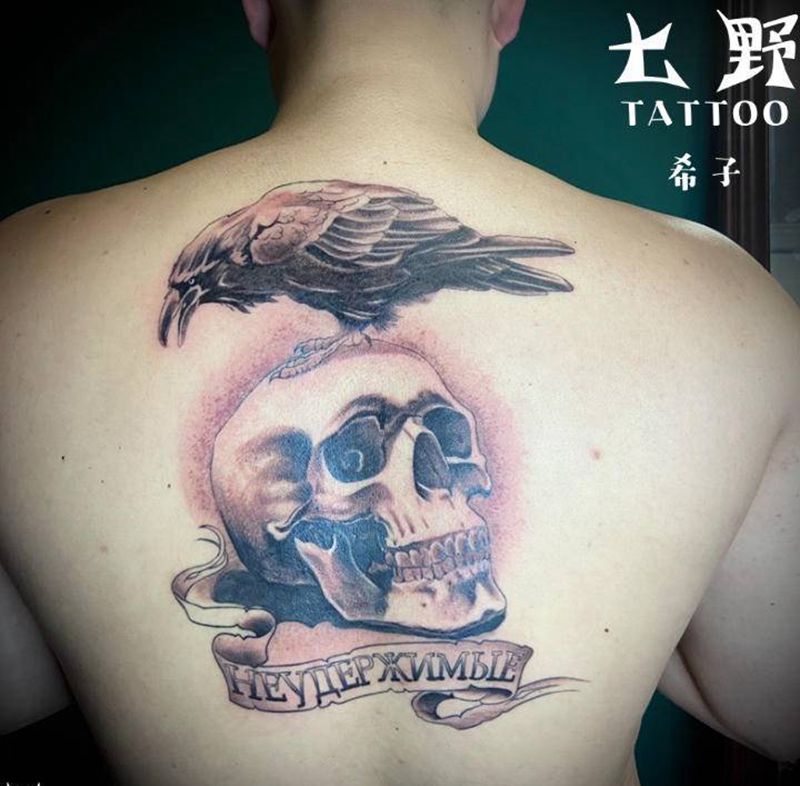 顾客自带图纹身图片_背部纹身图案