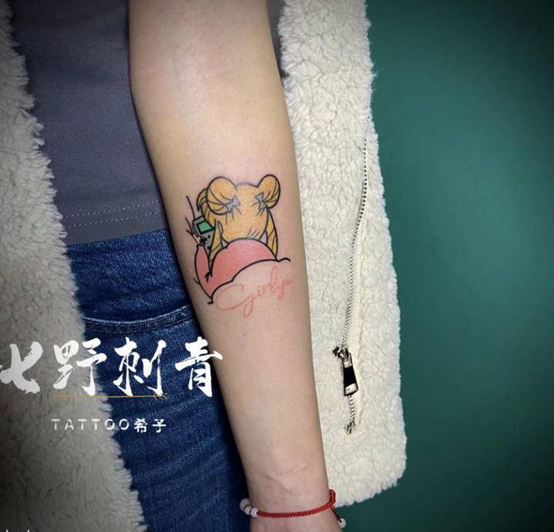 美少女战士纹身图片_手臂纹身图案