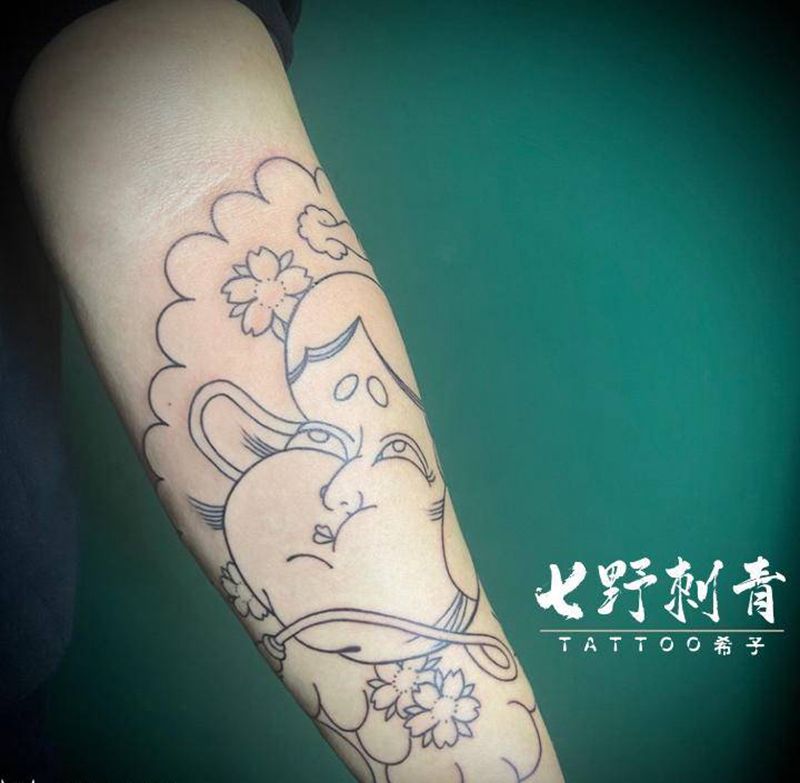 阿多福纹身图片_手臂老传统纹身图案