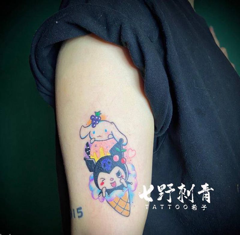 卡通纹身图片_手臂纹身图案