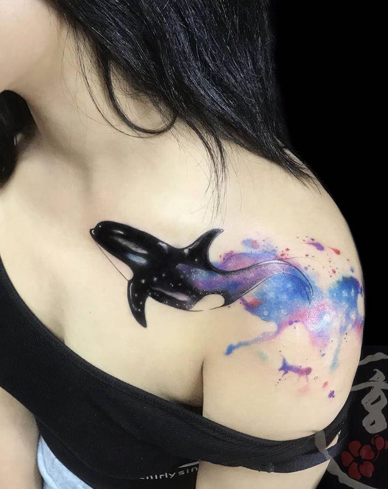 2个遮盖纹身图片_肩部手臂纹身图案