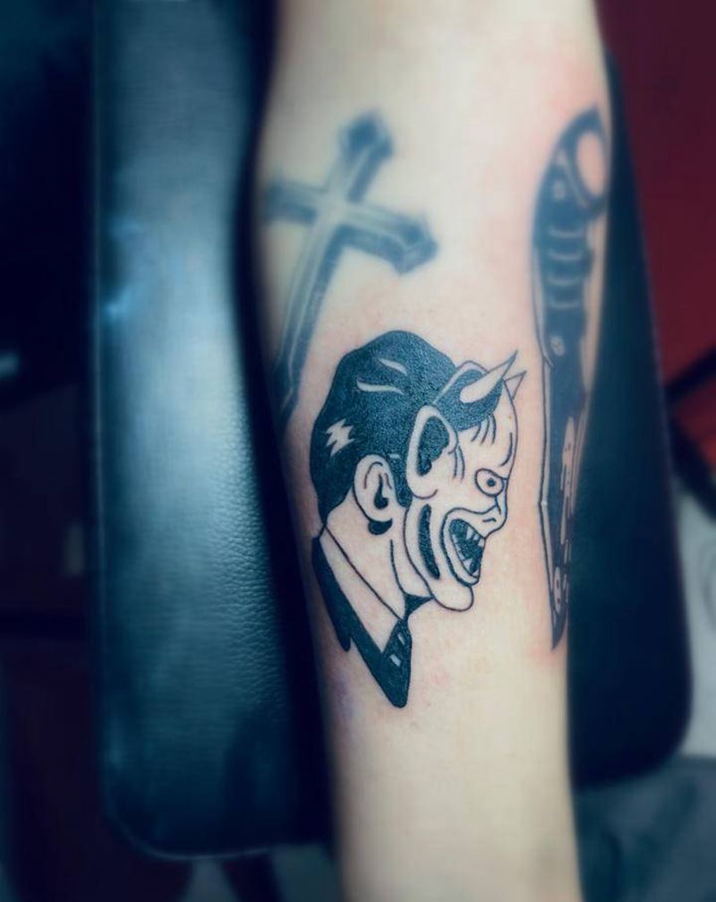 .纹身图片_手臂Old School纹身图案