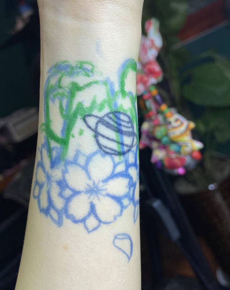 遮盖旧纹身纹身图片_手部日式小图纹身图案