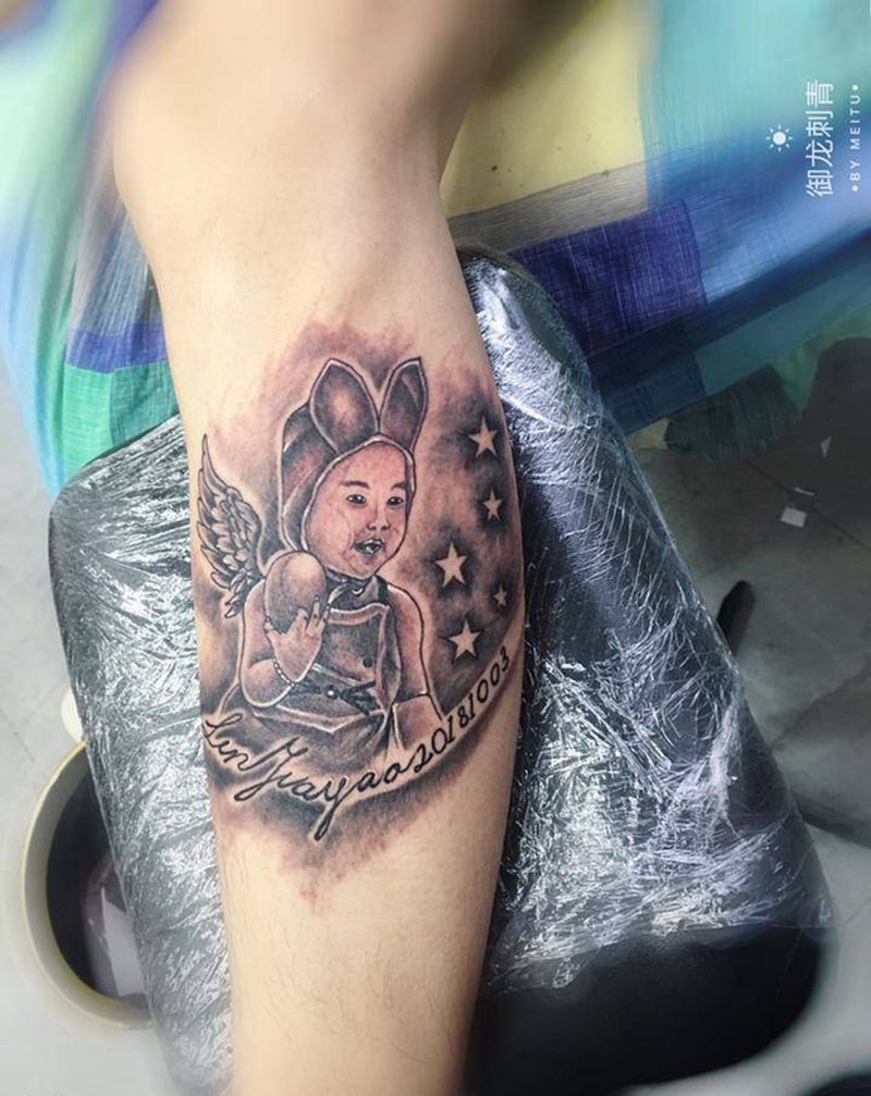 小可爱纹身图片_脚部纹身图案