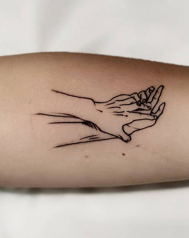 ✋纹身图片_几何纹身图案