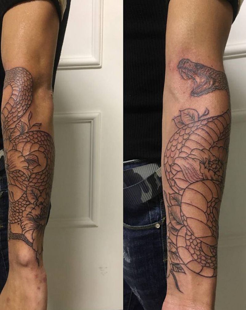 毒蛇未完待续……纹身图片_新传统纹身图案