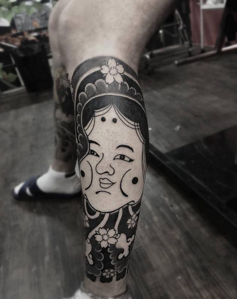 包小腿纹身图片_腿部纹身图案