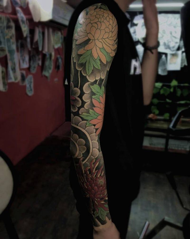 花臂纹身图片_手臂纹身图案