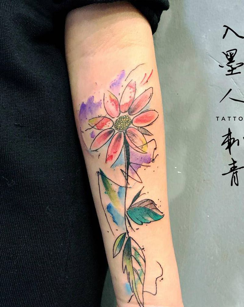 水彩纹身图片_手部纹身图案