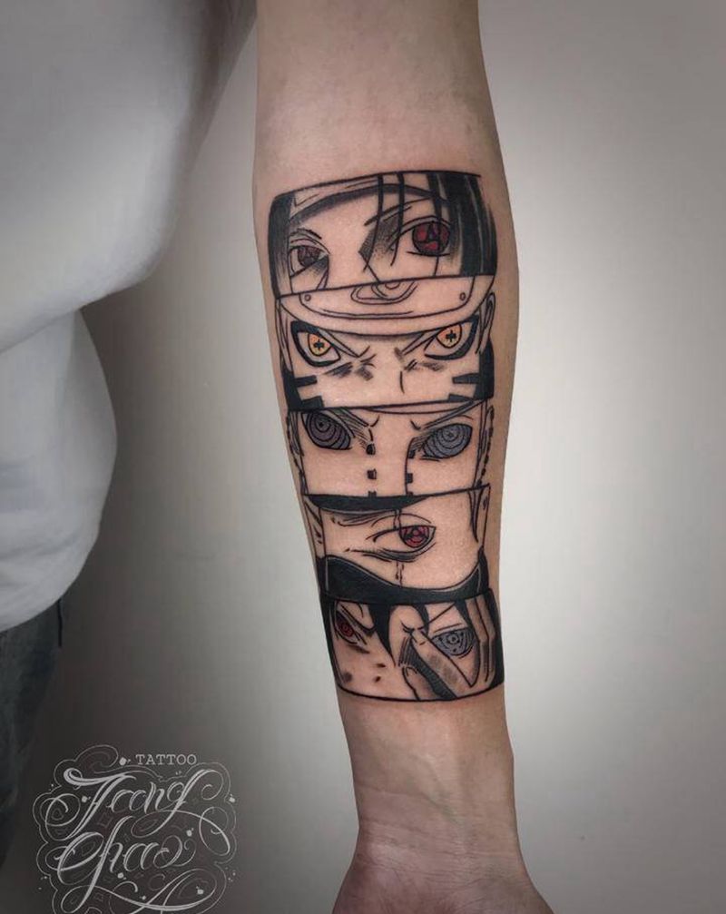 火影系列纹身图片_手臂New School纹身图案