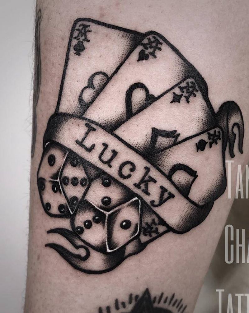 幸运纹身图片_手臂欧美写实纹身图案