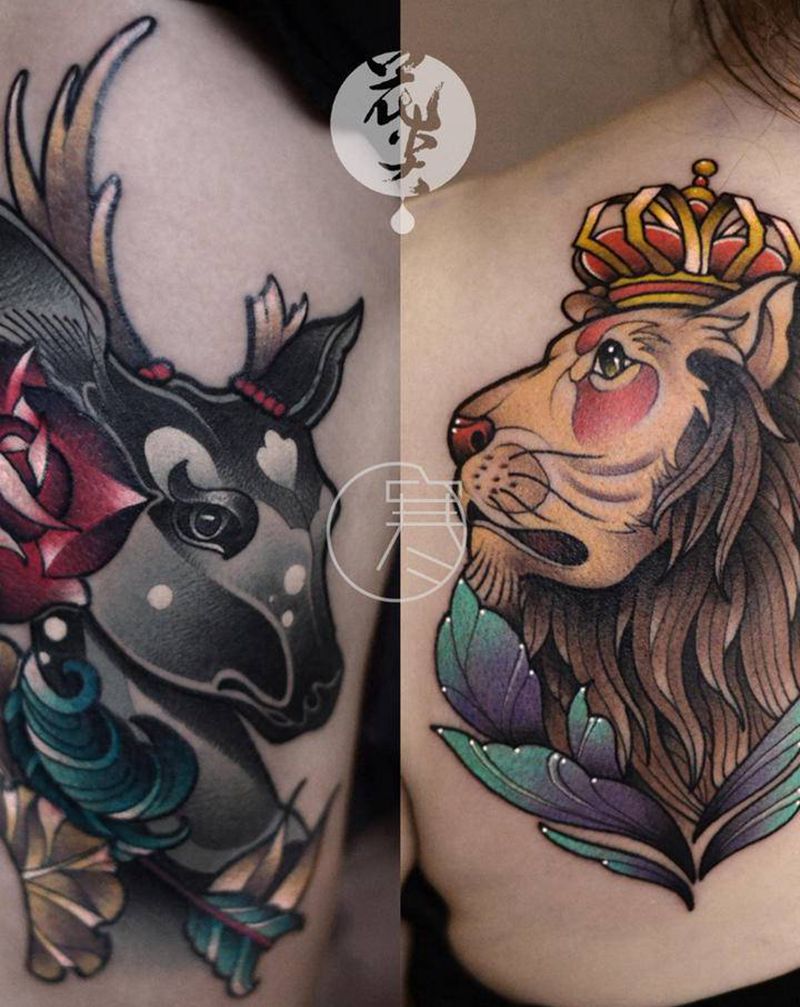 new school作品纹身图片_New School纹身图案