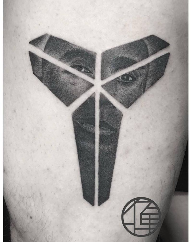 Tribute to Kobe纹身图片_手部脚部点刺欧美写实纹身图案