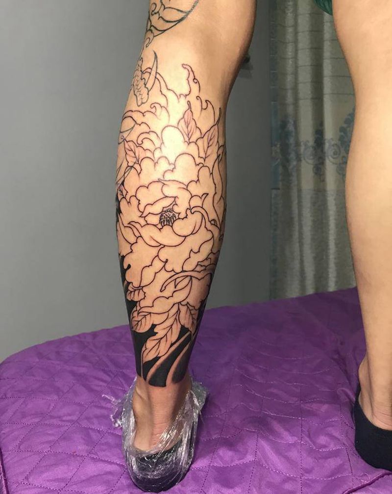 花腿制作中纹身图片_新传统纹身图案