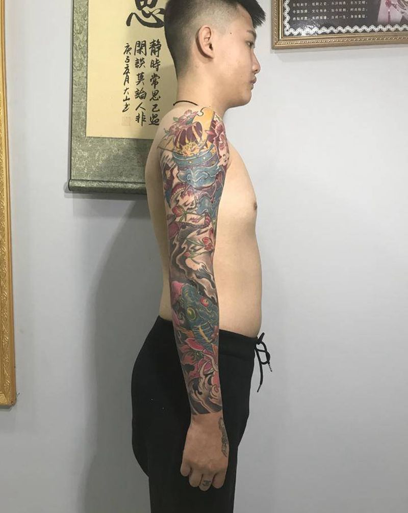 修改花臂纹身图片_新传统纹身图案