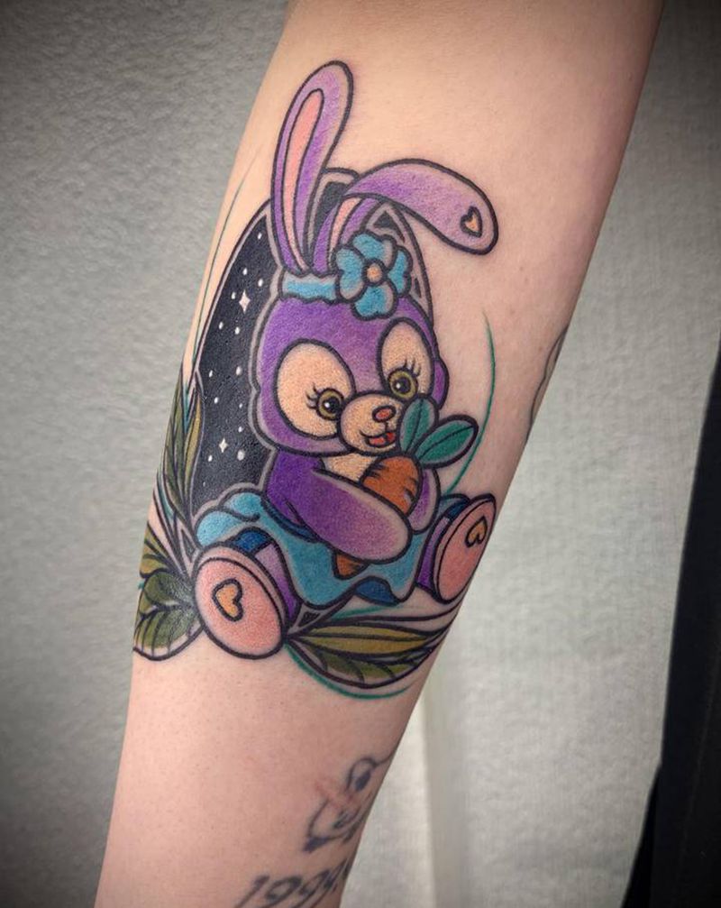 兔子纹身图片_手臂New School兔子纹身图案