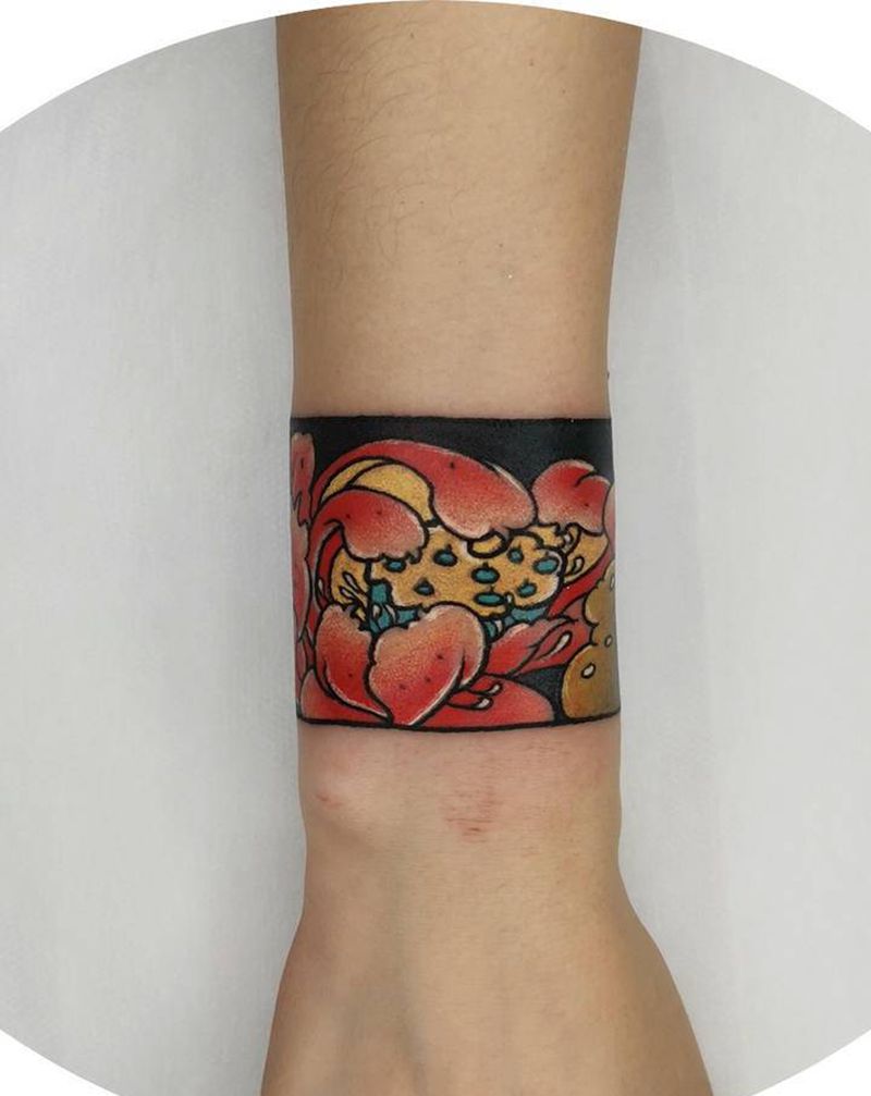 传统环纹身图片_手部老传统纹身图案