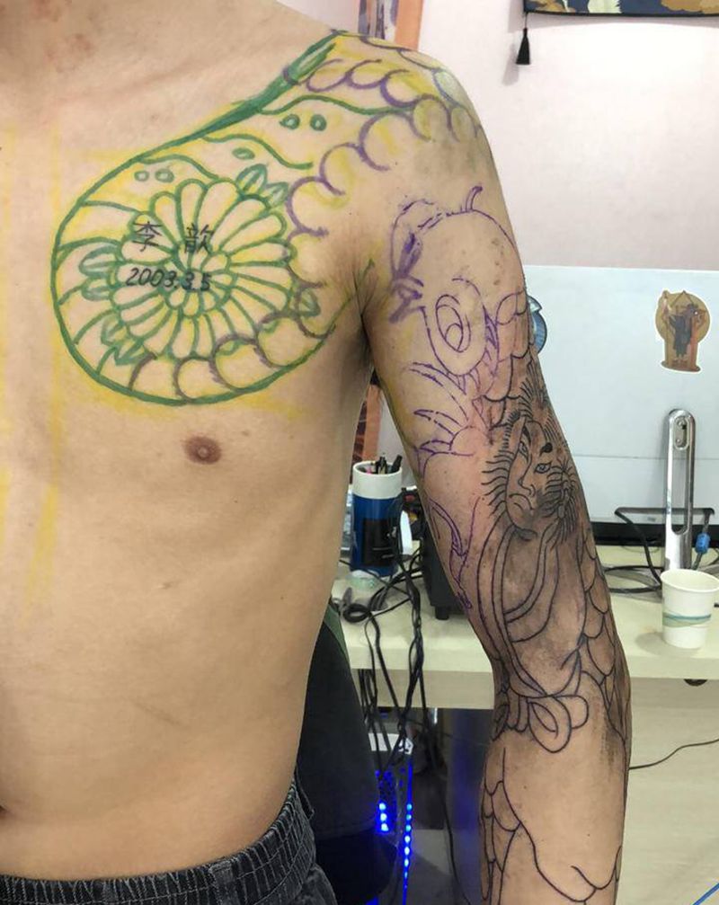 金太郎纹身图片_老传统纹身图案