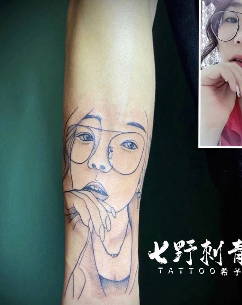 肖像设计纹身图片_手臂纹身图案