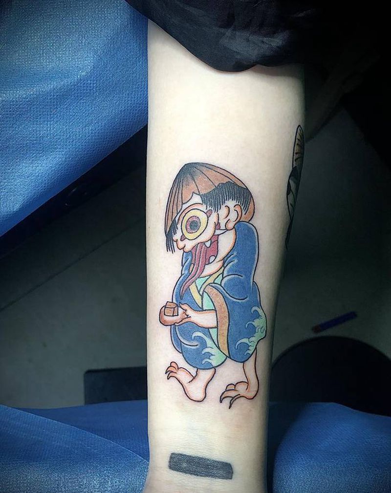 豆腐小僧纹身图片_老传统纹身图案