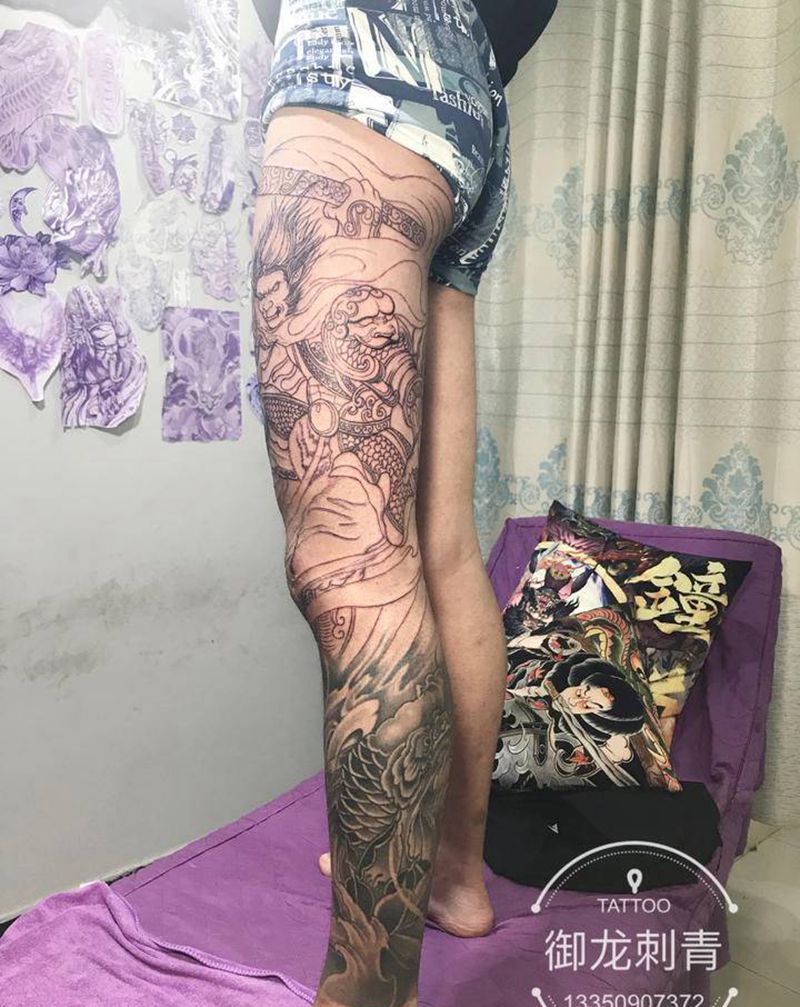 花腿未完待续纹身图片_新传统老传统纹身图案