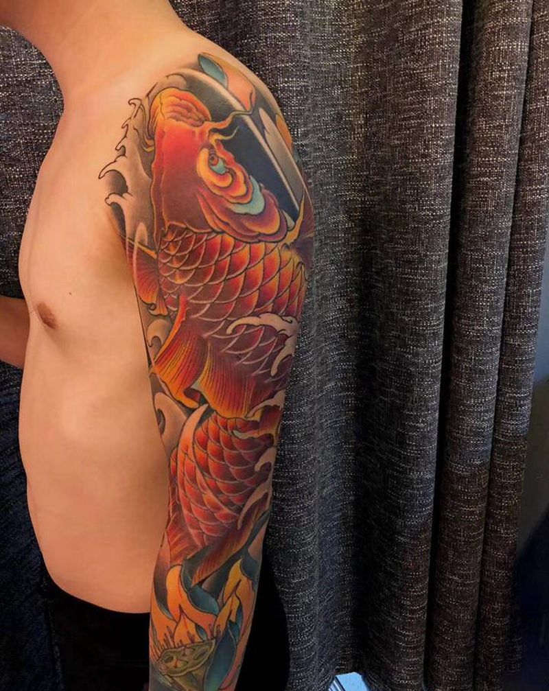 传统 school纹身图片_肩部手臂Old School纹身图案