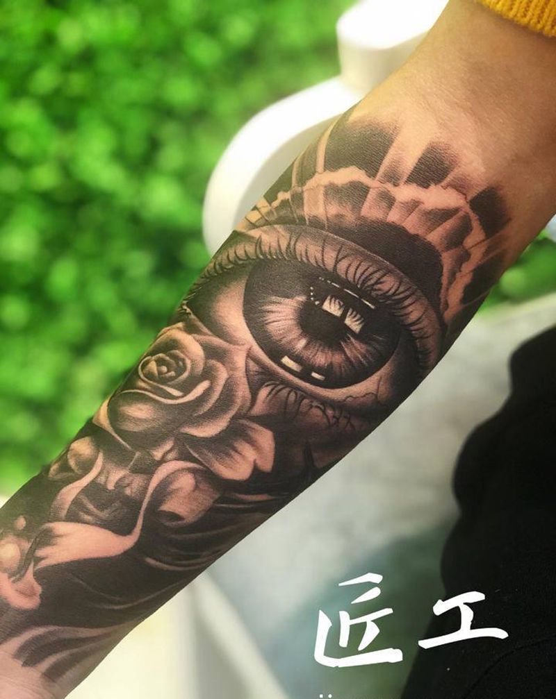向往和平纹身图片_手臂欧美写实纹身图案