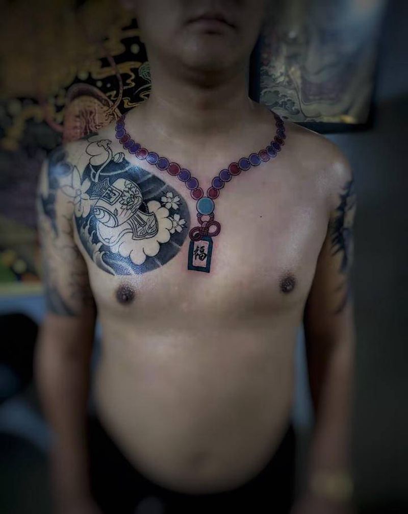 近期纹身图片_胸部手臂老传统新传统纹身图案