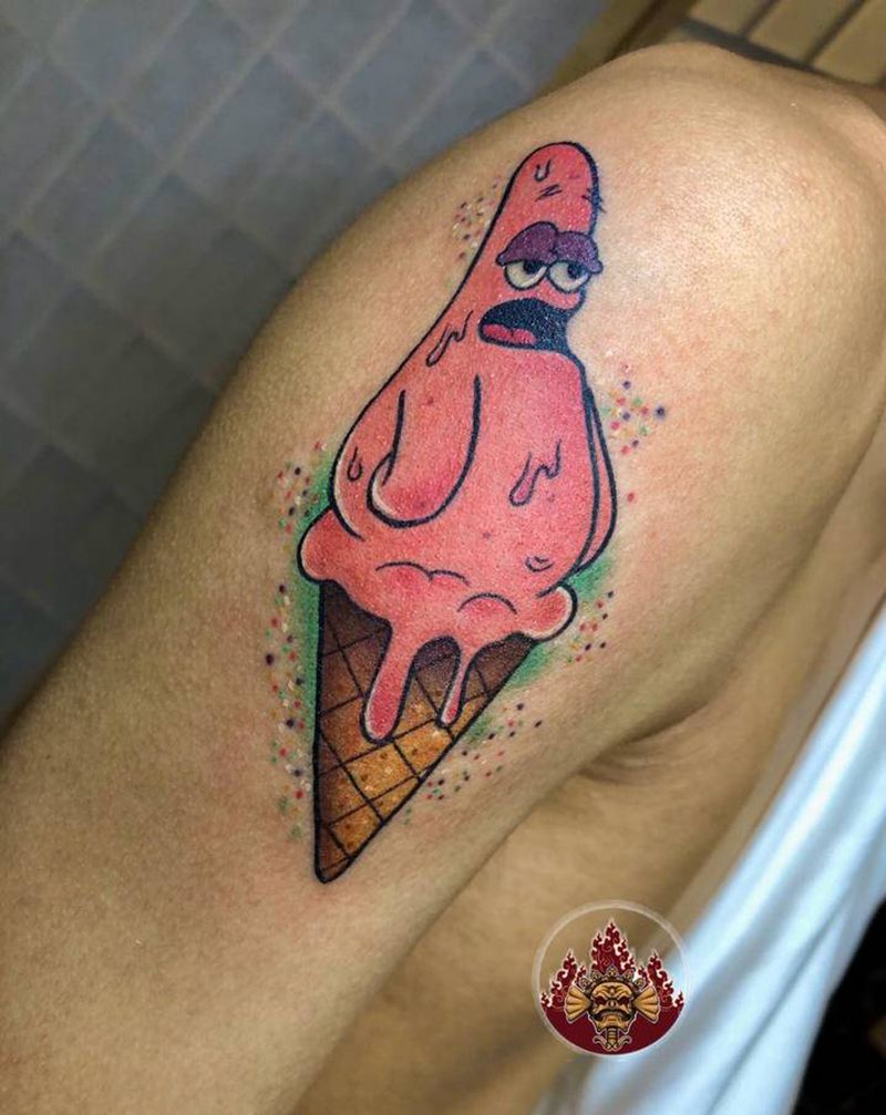 怕大星星纹身图片_手臂New School纹身图案