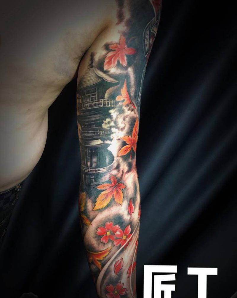 鬼武士纹身图片_新传统纹身图案