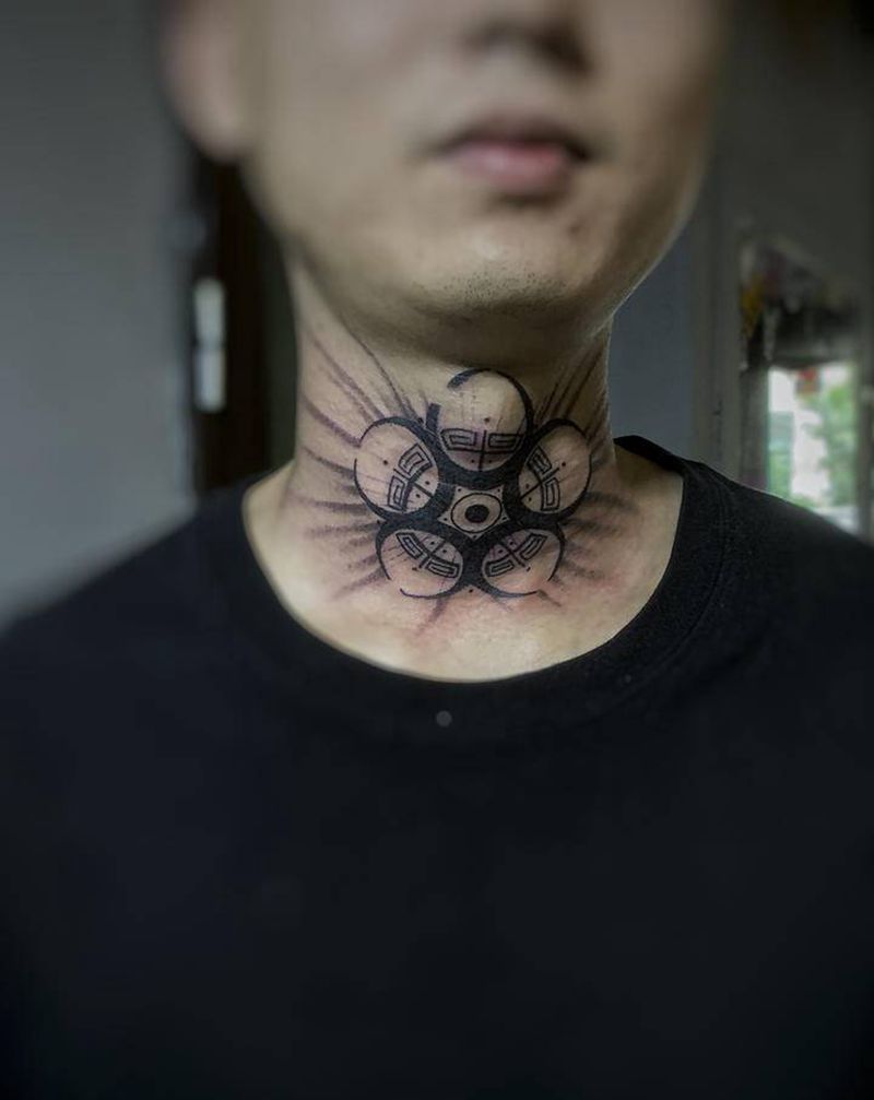 1纹身图片_颈部肩部Old School欧美写实纹身图案