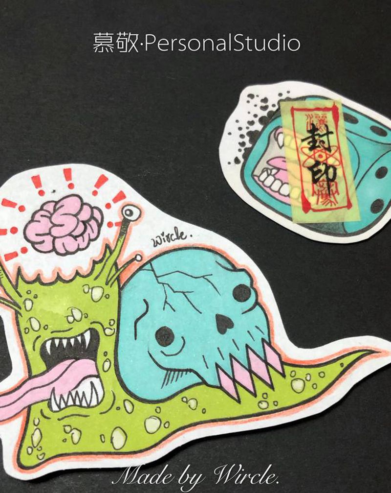 骰子鬼纹身图片_New SchoolOld School纹身图案