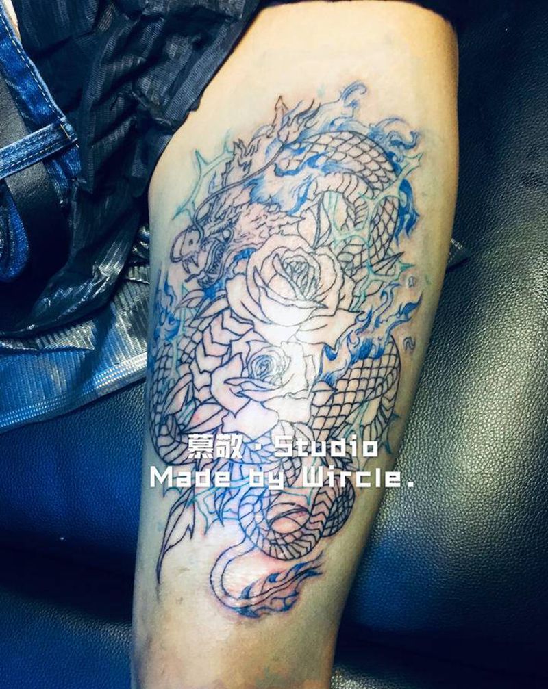 疤痕美化2纹身图片_腿部纹身图案