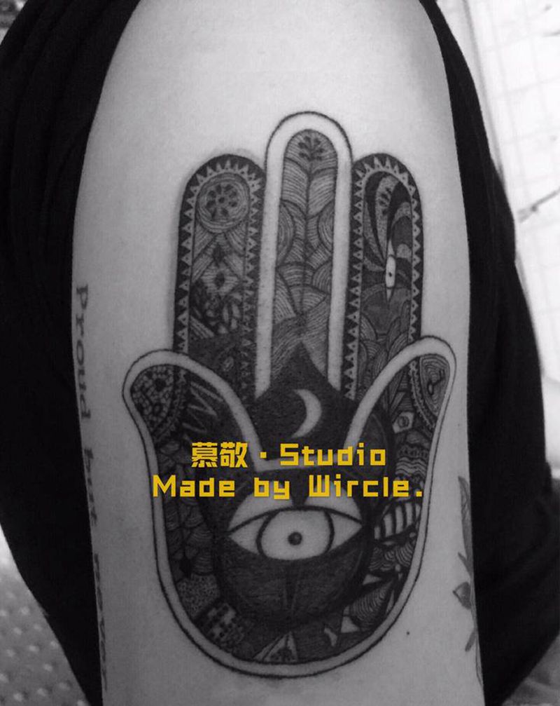 填坑 |第二次 |未完纹身图片_手臂图腾纹身图案