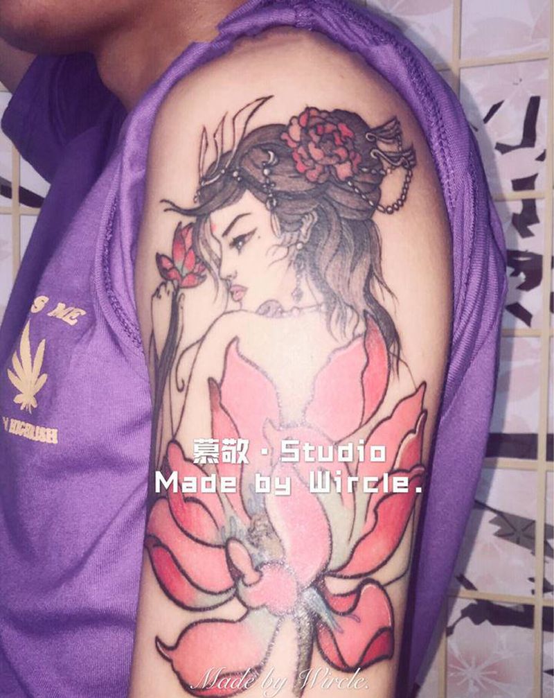 艺伎 / 完纹身图片_手臂纹身图案