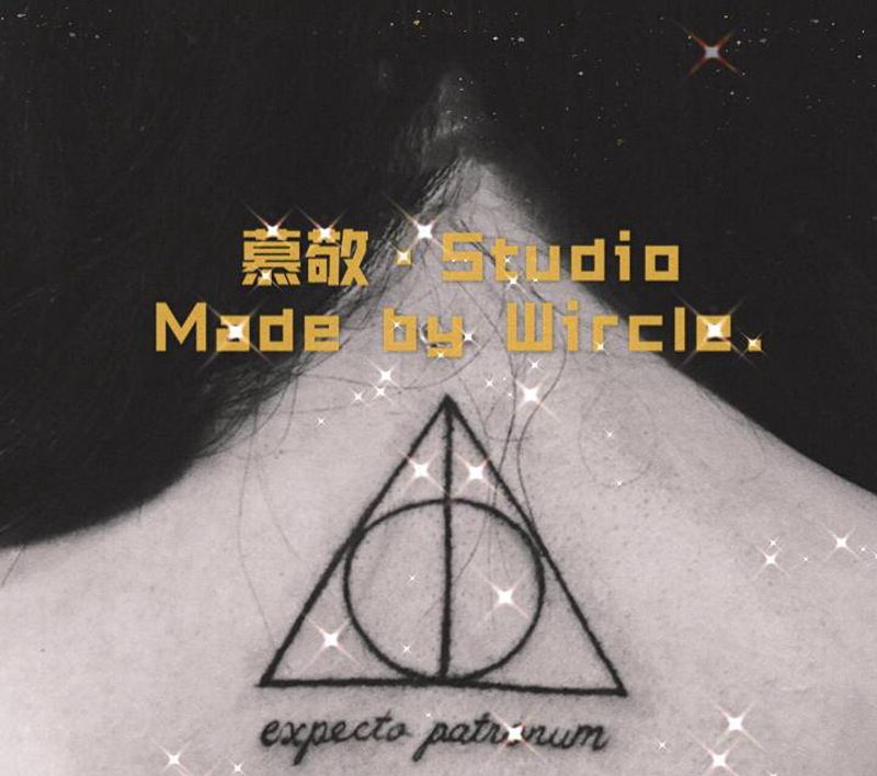 脖子 / 死亡圣器纹身图片_颈部纹身图案